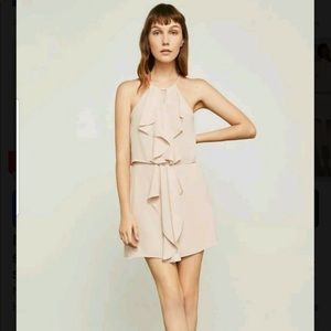 Bare pink Caylan ruffle halter dress